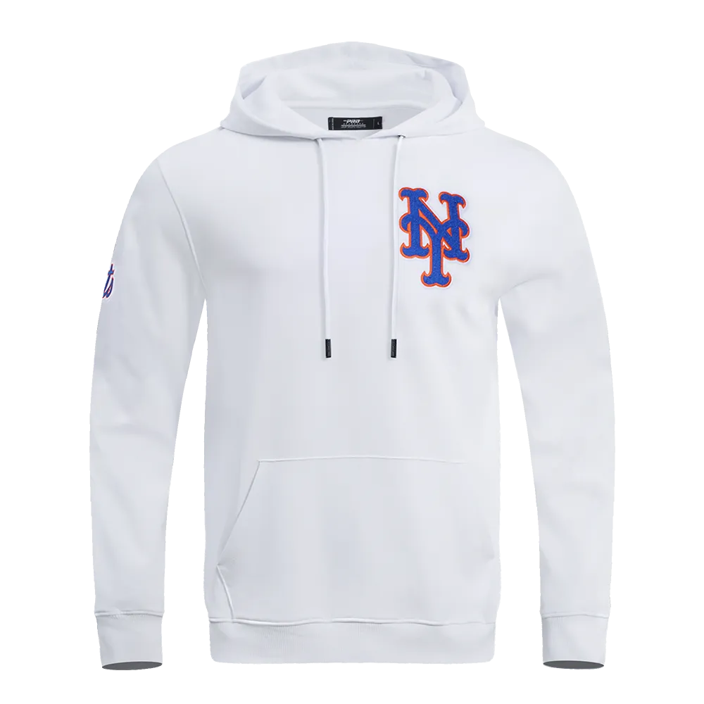 MLB NEW YORK METS MEN'S PO HOODIE(WHITE)