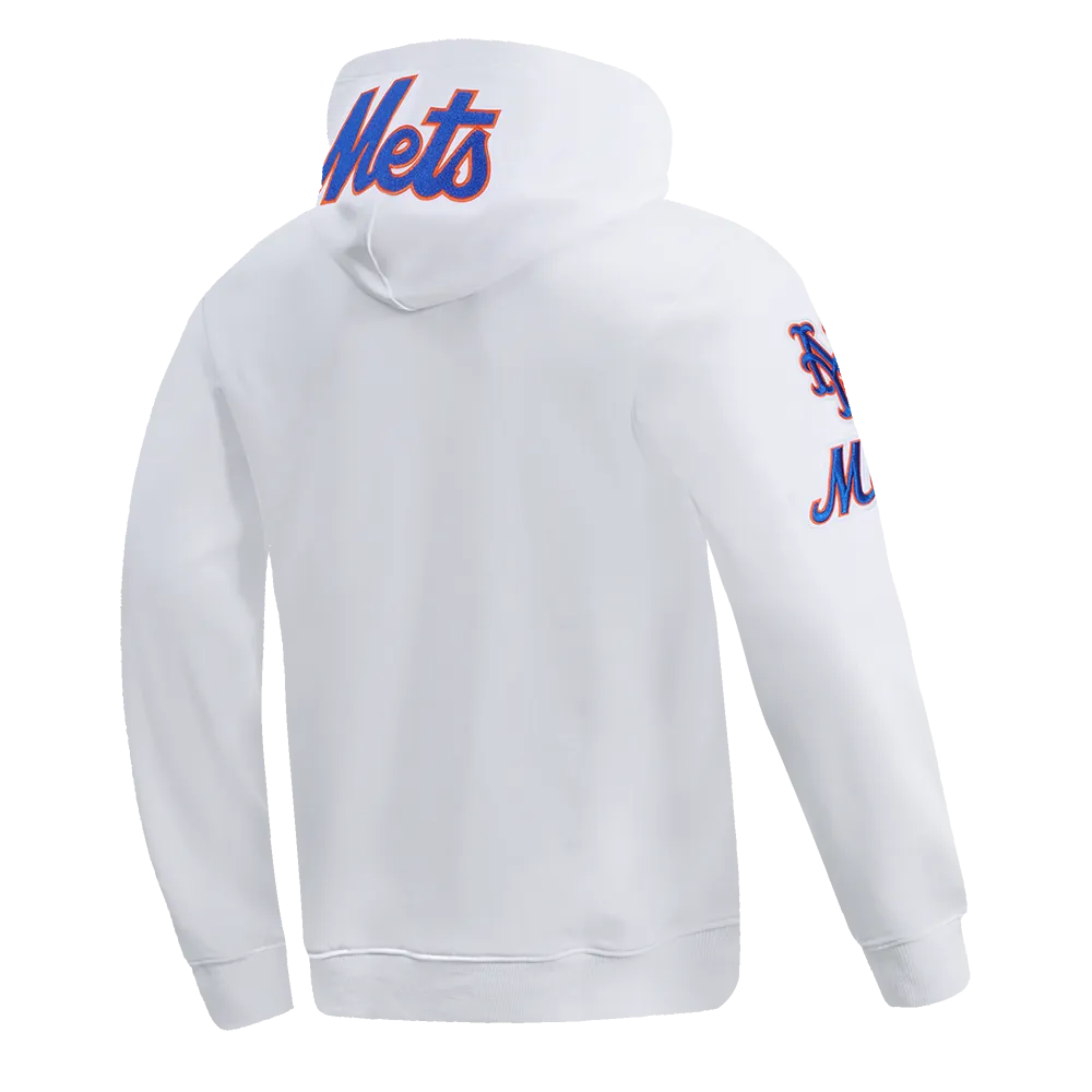 MLB NEW YORK METS MEN'S PO HOODIE(WHITE)