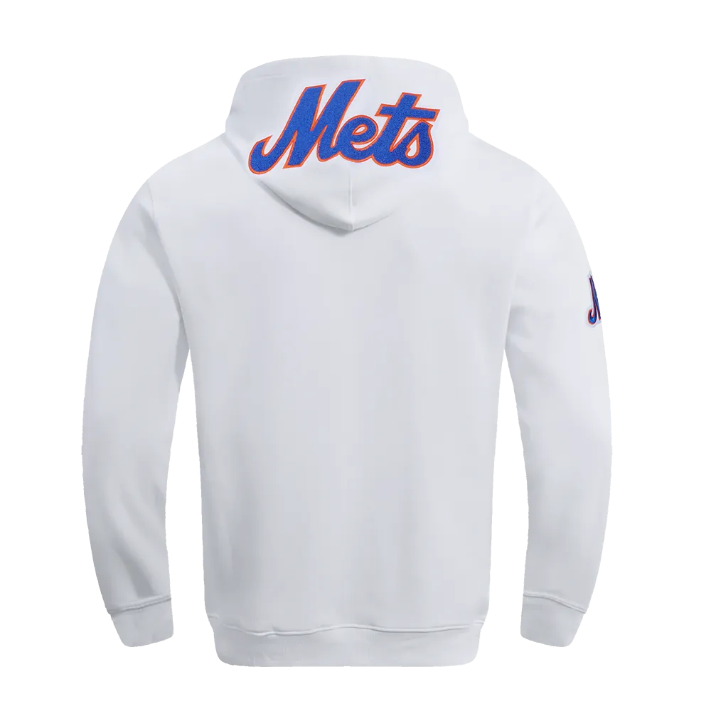 MLB NEW YORK METS MEN'S PO HOODIE(WHITE)