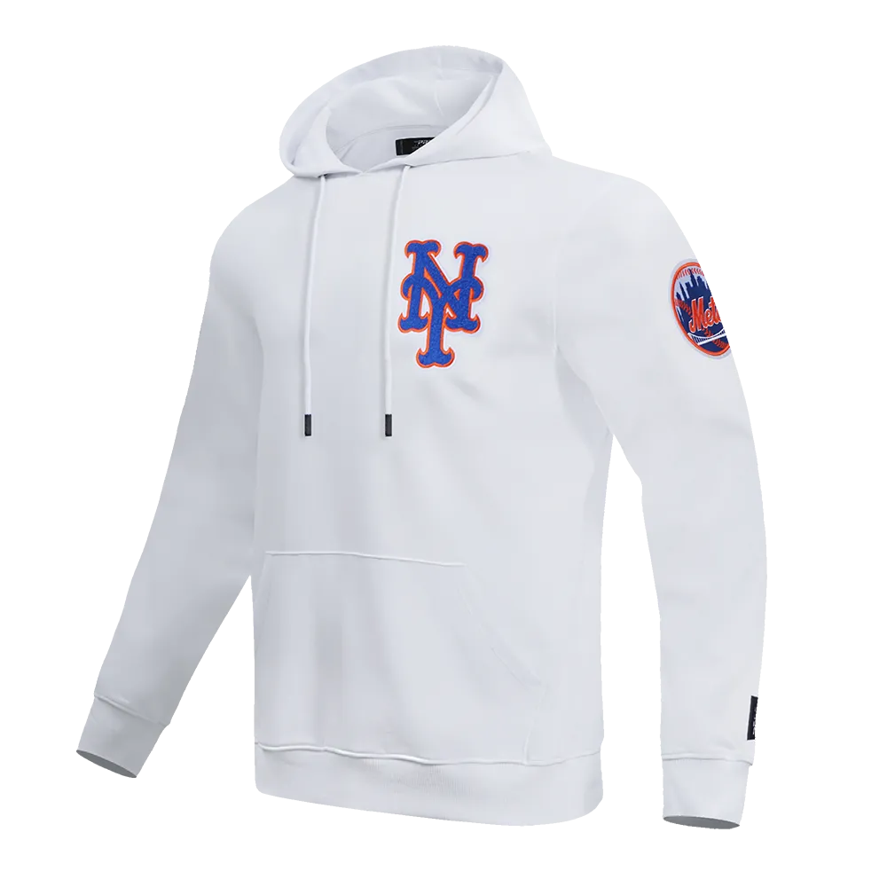 MLB NEW YORK METS MEN'S PO HOODIE(WHITE)