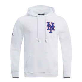 MLB NEW YORK METS MEN'S PO HOODIE(WHITE)