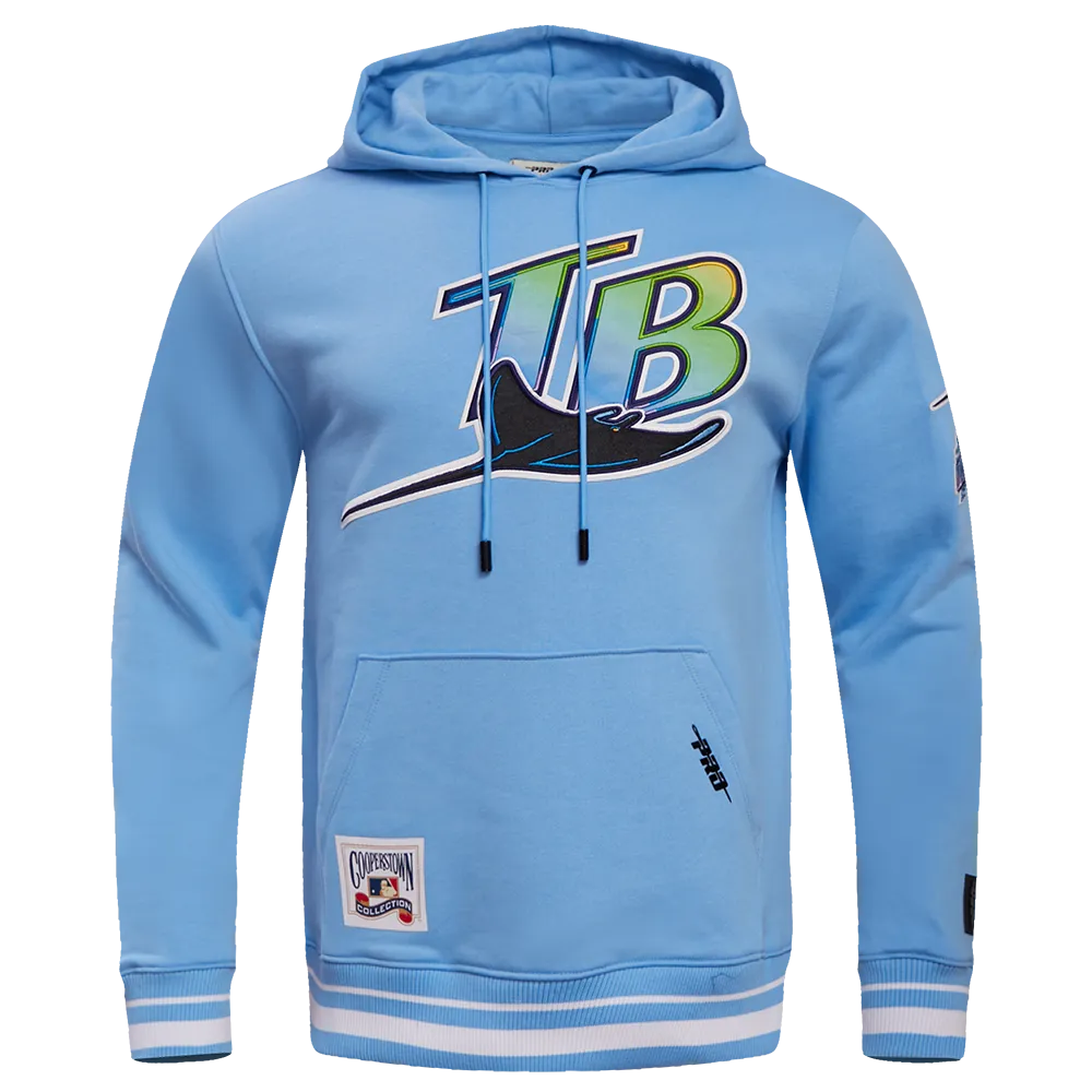 MLB TAMPA DEVIL RAYS RETRO CLASSIC MEN'S PULLOVER HOODIE (UNIVERSITY BLUE)