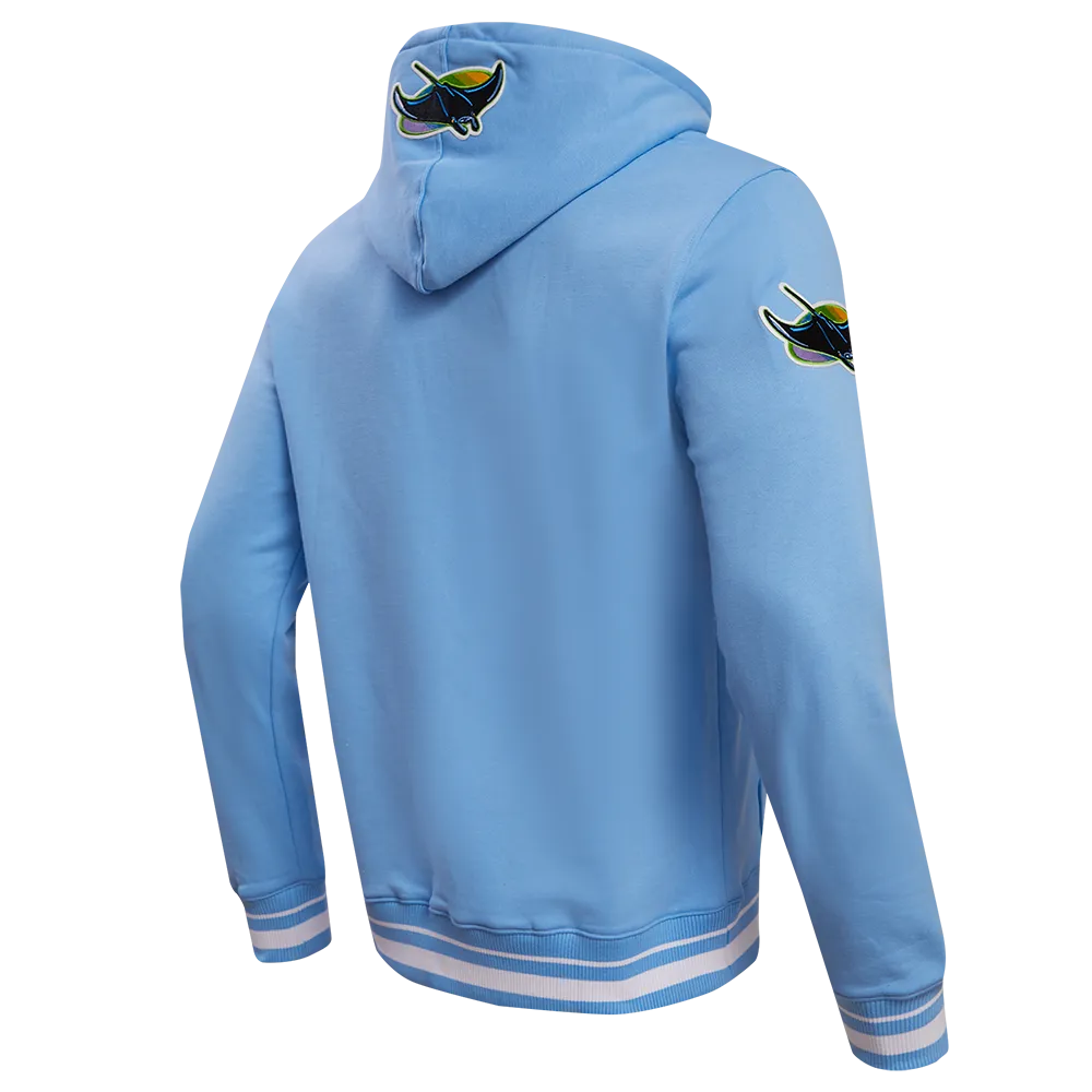 MLB TAMPA DEVIL RAYS RETRO CLASSIC MEN'S PULLOVER HOODIE (UNIVERSITY BLUE)