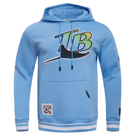 MLB TAMPA DEVIL RAYS RETRO CLASSIC MEN'S PULLOVER HOODIE (UNIVERSITY BLUE)