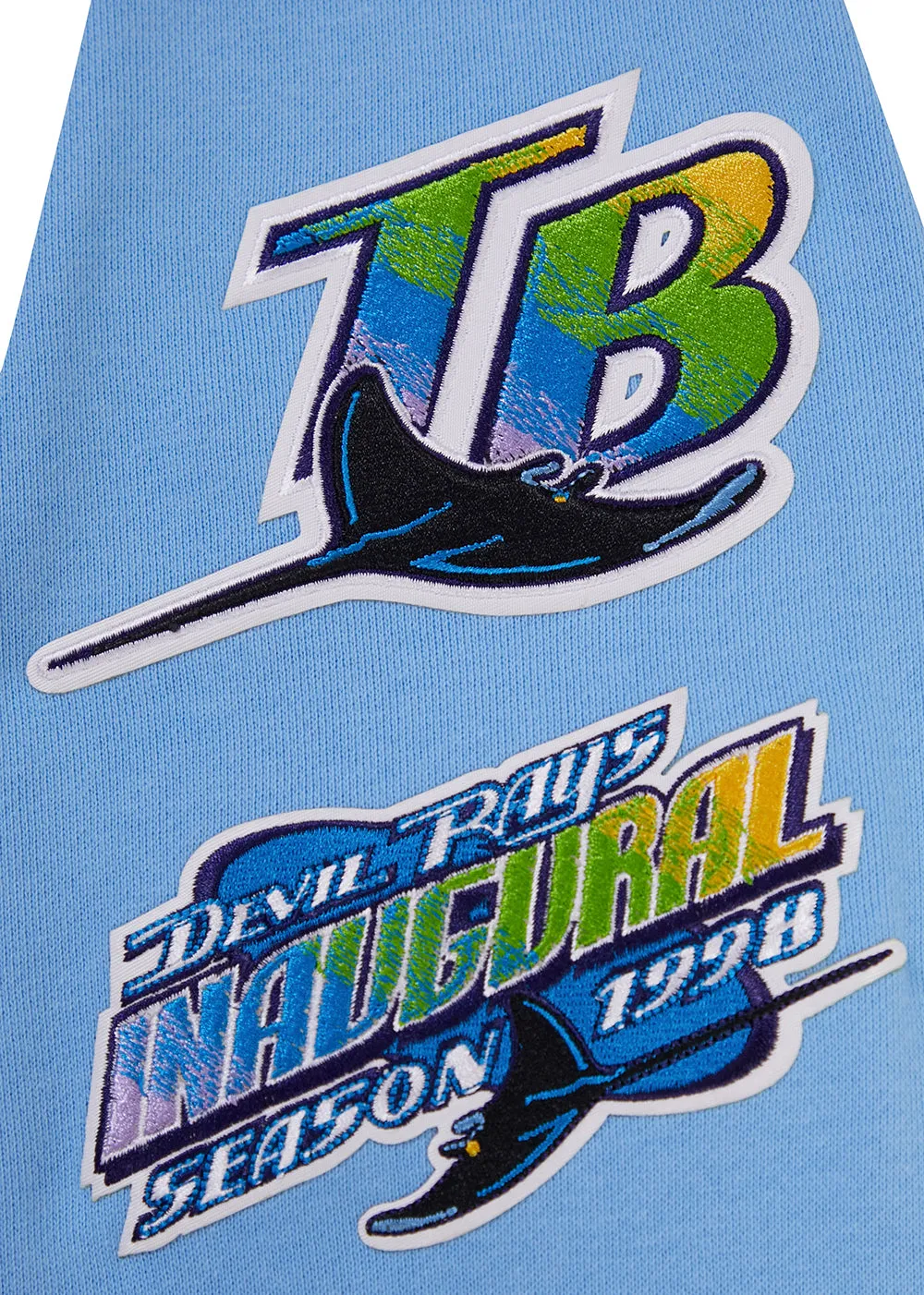 MLB TAMPA DEVIL RAYS RETRO CLASSIC MEN'S PULLOVER HOODIE (UNIVERSITY BLUE)