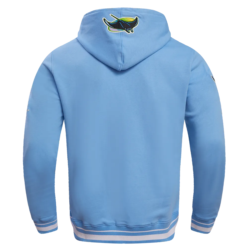 MLB TAMPA DEVIL RAYS RETRO CLASSIC MEN'S PULLOVER HOODIE (UNIVERSITY BLUE)