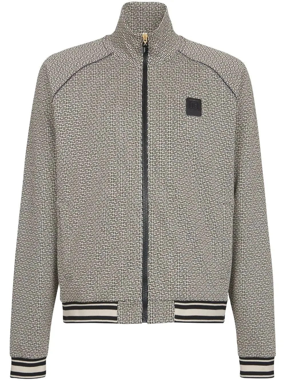 Monogram-Print Stretch-Design Jacket