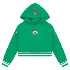 NBA BOSTON CELTICS RETRO CLASSIC TODDLER GIRLS  RIB FLC PO HOODIE (KELLY GREEN)