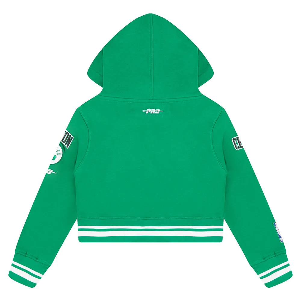 NBA BOSTON CELTICS RETRO CLASSIC TODDLER GIRLS  RIB FLC PO HOODIE (KELLY GREEN)