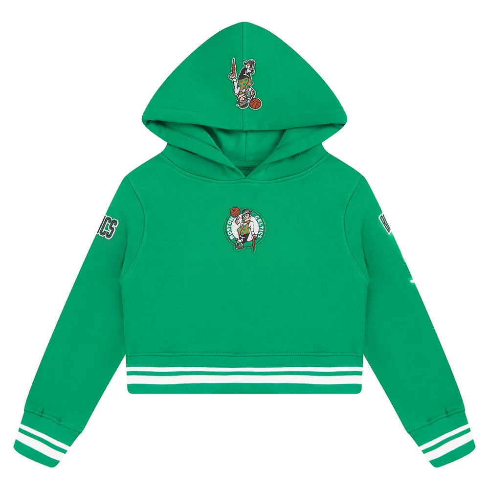 NBA BOSTON CELTICS RETRO CLASSIC TODDLER GIRLS  RIB FLC PO HOODIE (KELLY GREEN)