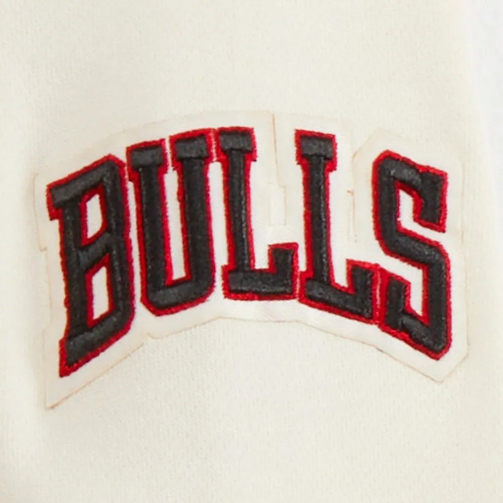 NBA CHICAGO BULLS RETRO CLASSIC TODDLER BOYS RIB FLC PO HOODIE (EGGSHELL/ RED)