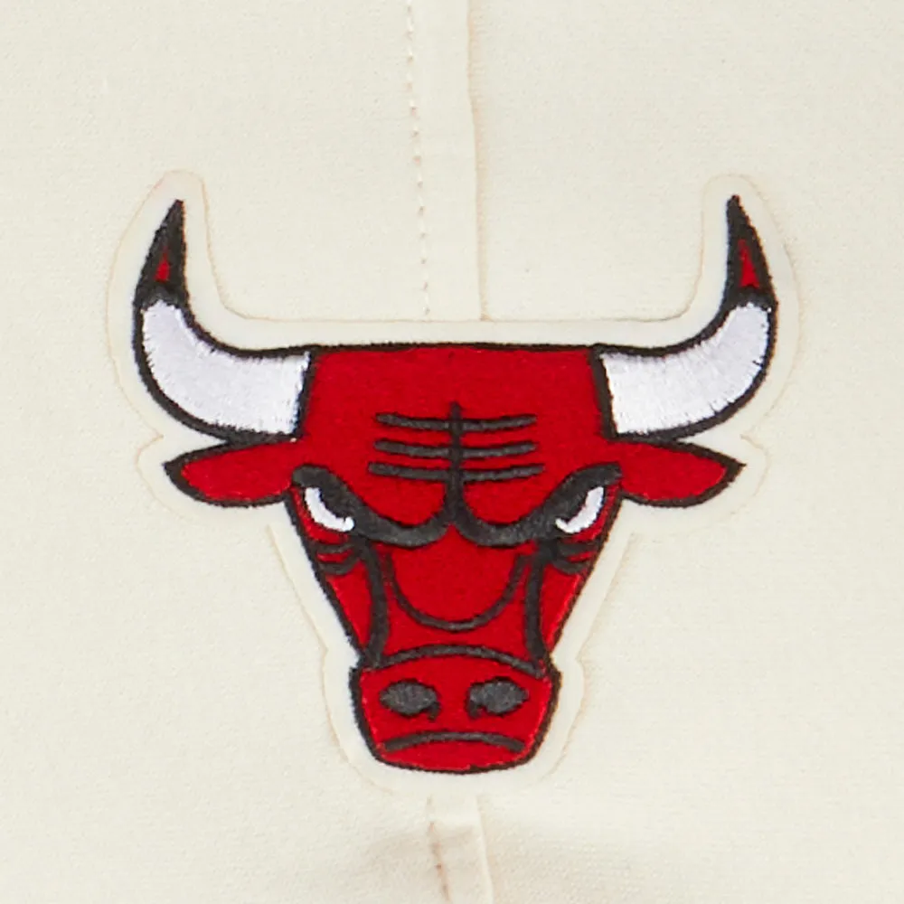 NBA CHICAGO BULLS RETRO CLASSIC TODDLER BOYS RIB FLC PO HOODIE (EGGSHELL/ RED)