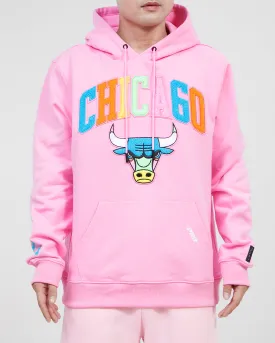 NBA CHICAGO BULLS WASHED NEON MEN'S PO HOODIE PINK (WASHED PINK)