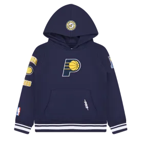 NBA INDIANA PACERS RETRO CLASSIC LITTLE BOYS RIB FLC PO HOODIE (MIDNIGHT NAVY)