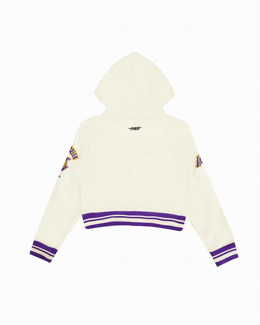 NBA LOS ANGELES LAKERS RETRO CLASSIC BIG GIRLS  RIB FLC PO HOODIE (EGGSHELL/ PURPLE)