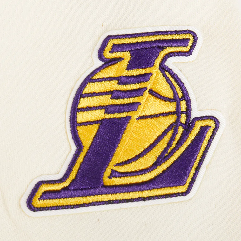 NBA LOS ANGELES LAKERS RETRO CLASSIC LITTLE BOYS RIB FLC PO HOODIE (EGGSHELL/ PURPLE)