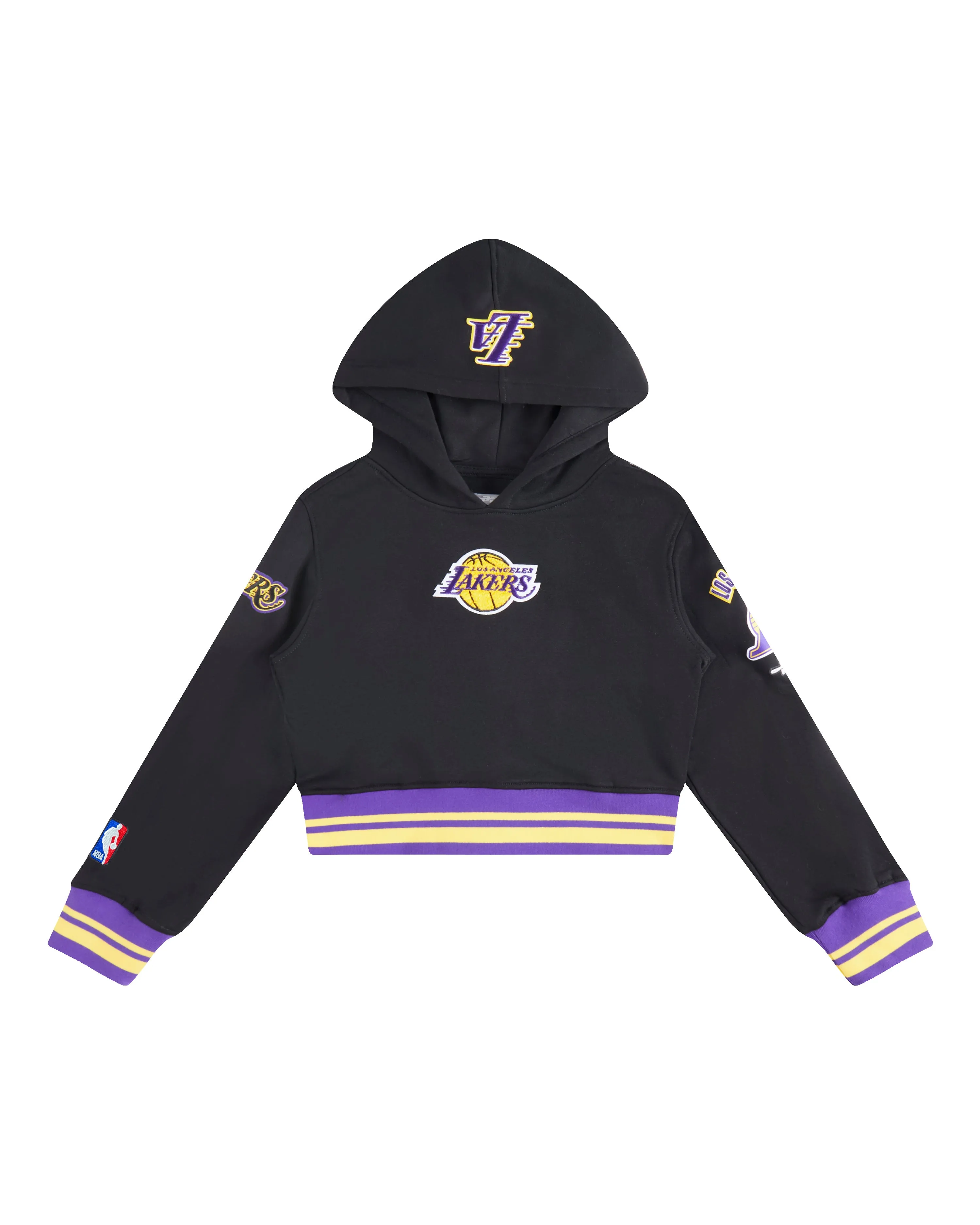 NBA LOS ANGELES LAKERS RETRO CLASSIC TODDLER GIRLS  RIB FLC PO HOODIE (BLACK/PURPLE)