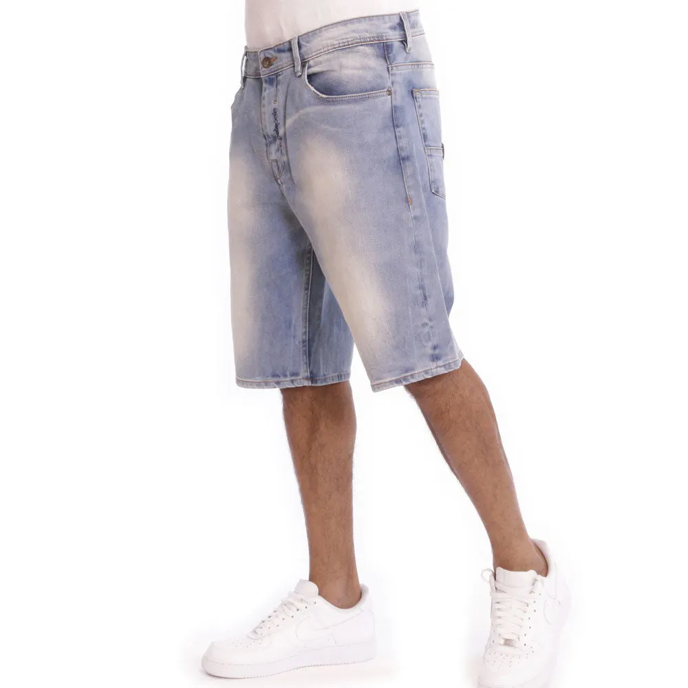 Pelle Pelle Buster Loose Denim Shorts Ice Wash