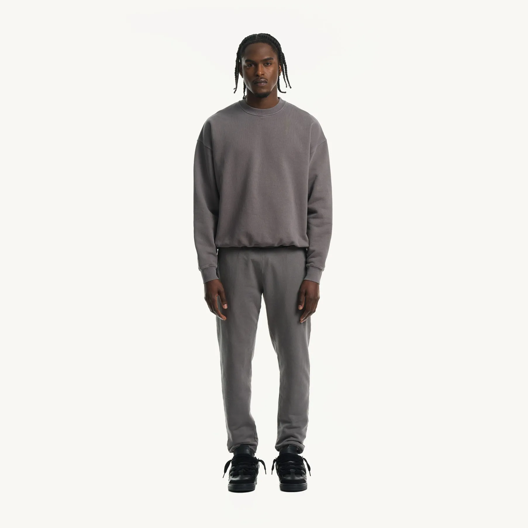 Pigment Grey Oversized Crewneck Sweater.