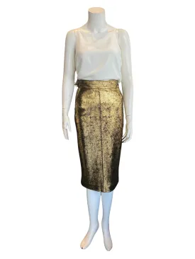 Raoul Leather Crackle Pencil Skirt |XS|US0|