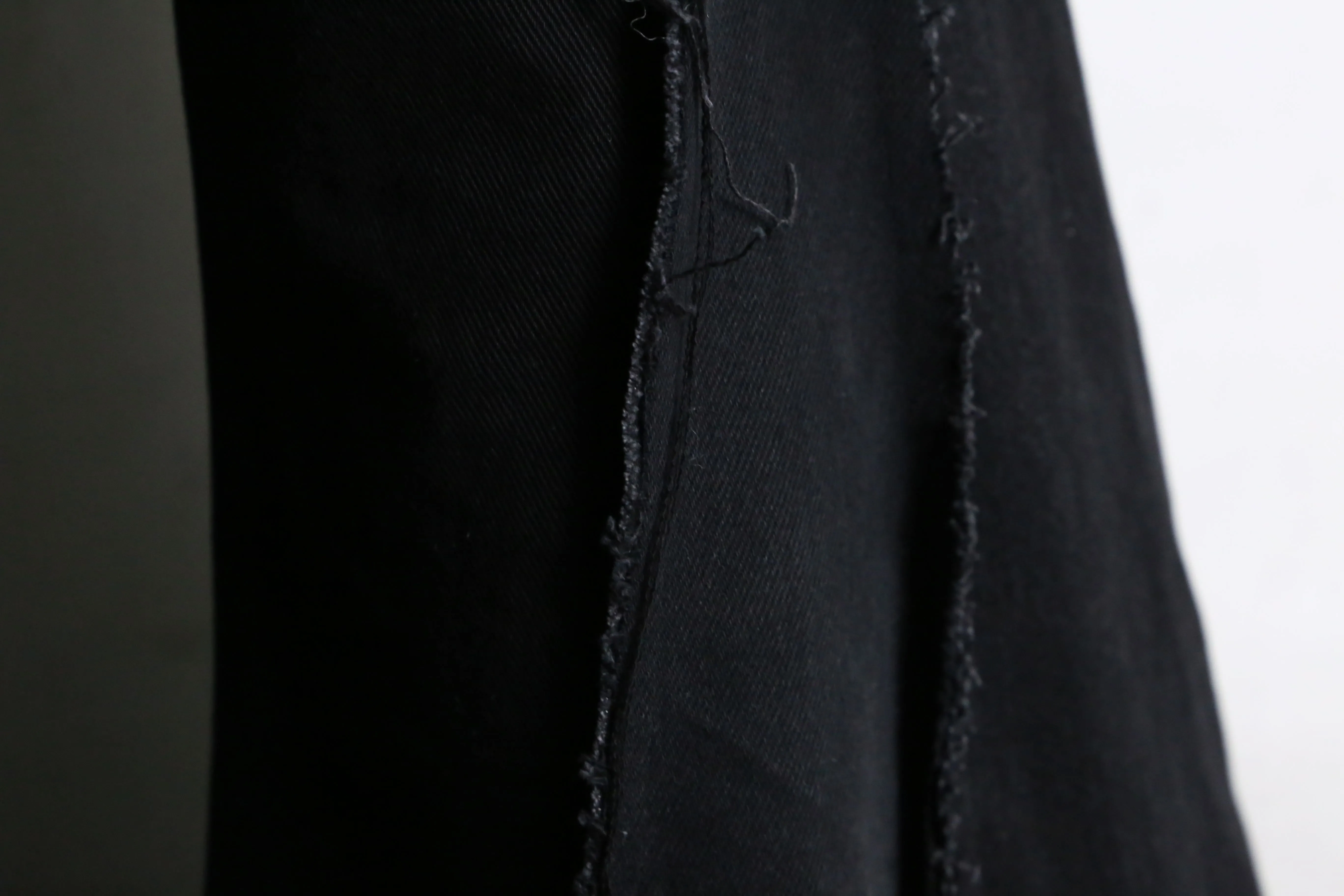 Re:make patch design super flare black denim pants