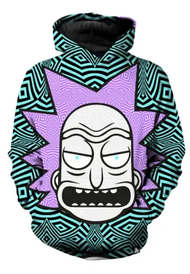 Rick And Morty Teal Hoodie