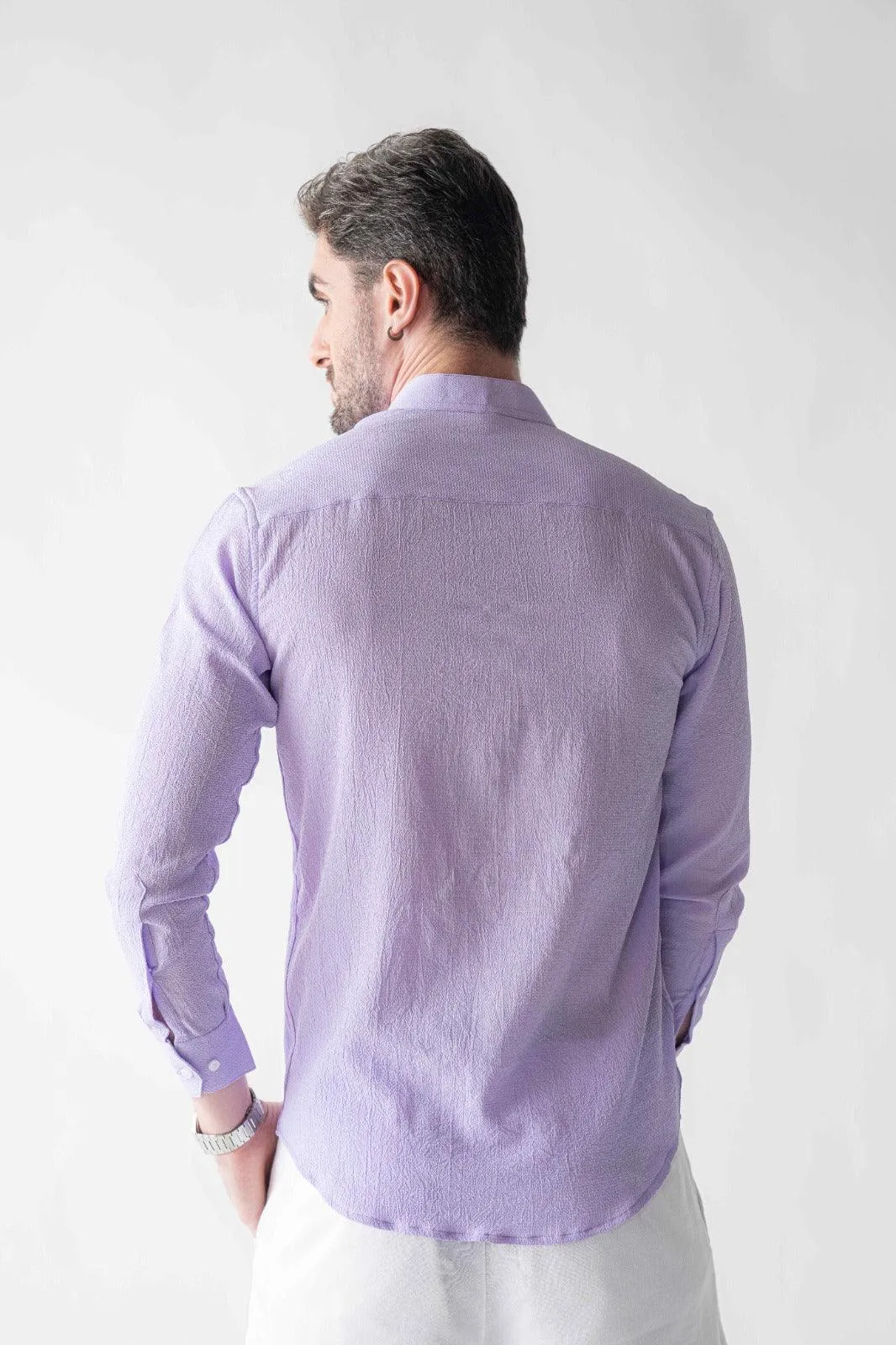 Ripple button up Lilac Shirt