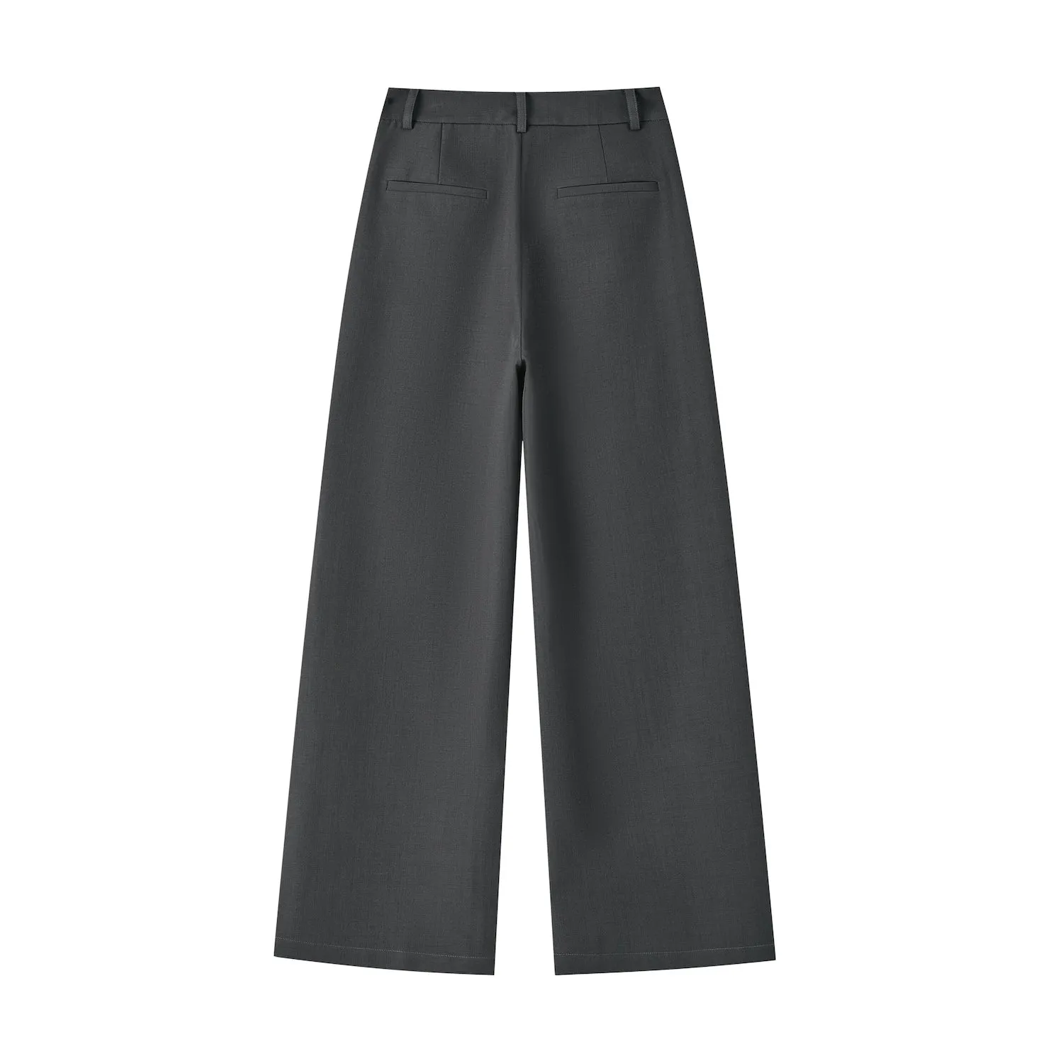 Rivet Pleated Flared Suit Pants