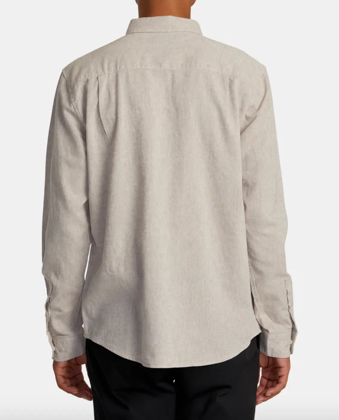 RVCA Mens Neps L/S Shirt - Washed Grey