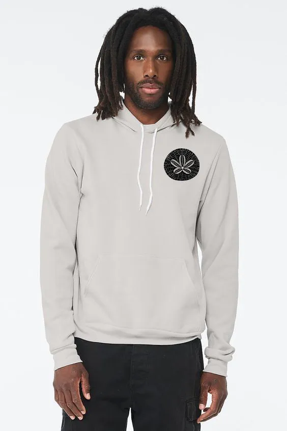 Sand Dollar -  Pullover Sponge Fleece Hoodie Silver