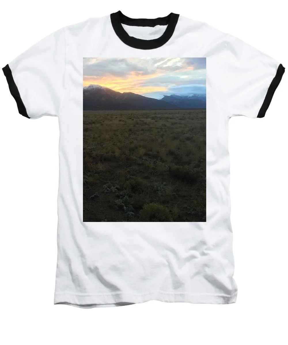 Snowy Morning Mists Crestone - Baseball T-Shirt