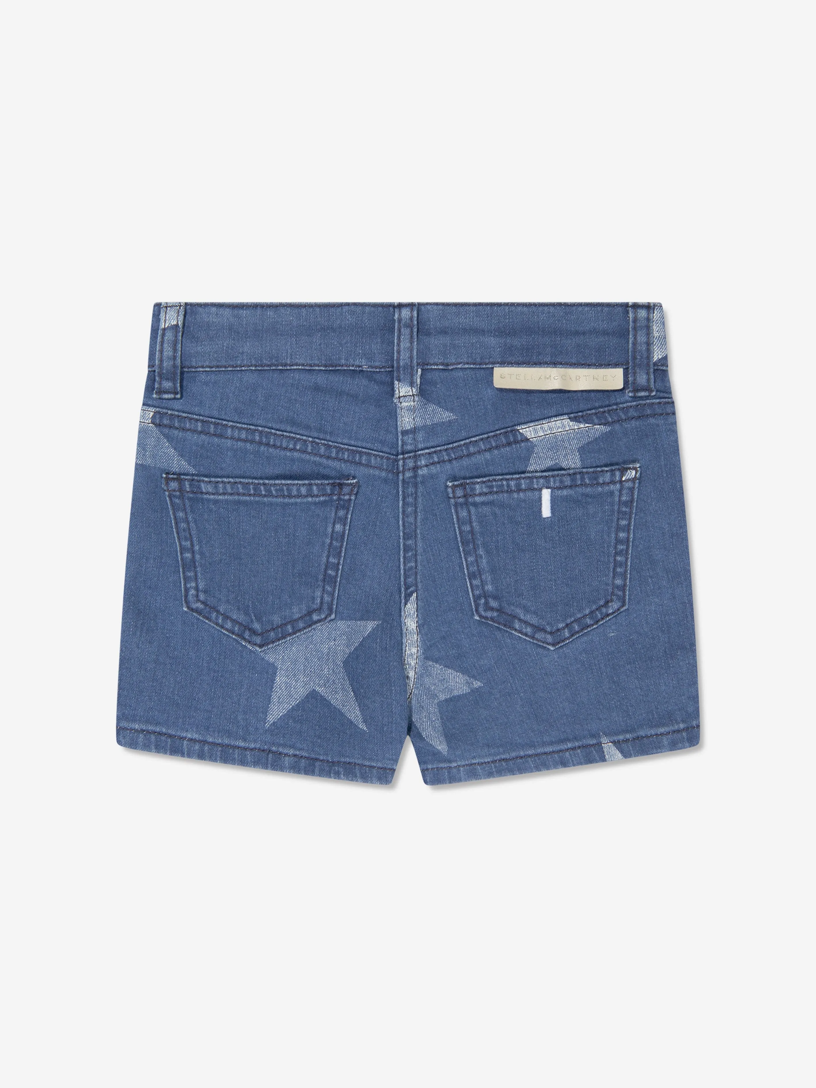 Stella McCartney Girls Star Denim Shorts in Blue