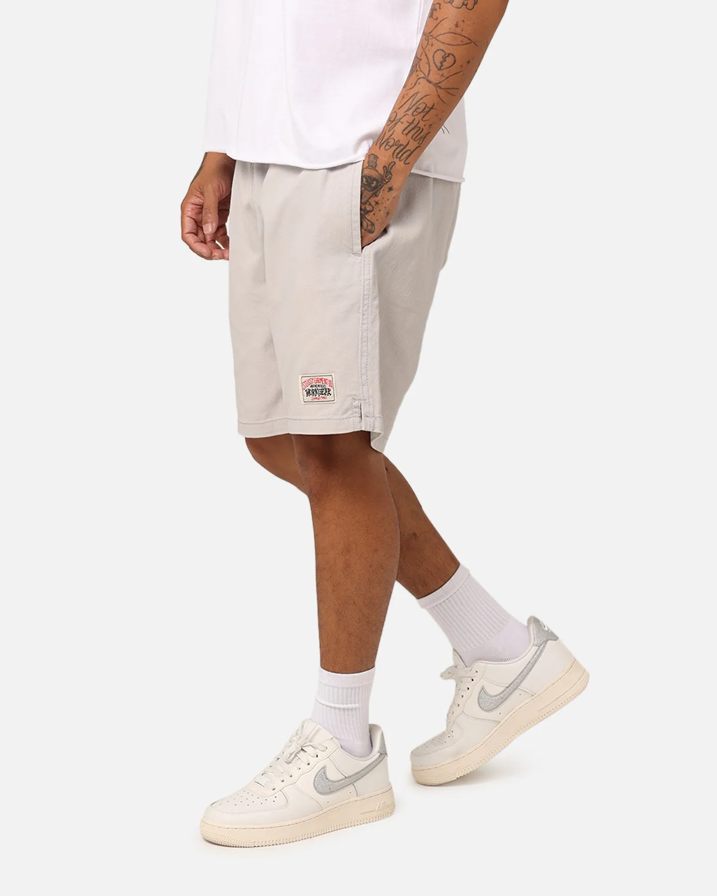 Stussy Workgear Denim Shorts Pigment White