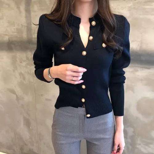 Sweater Cardigan Women Winter Elegant