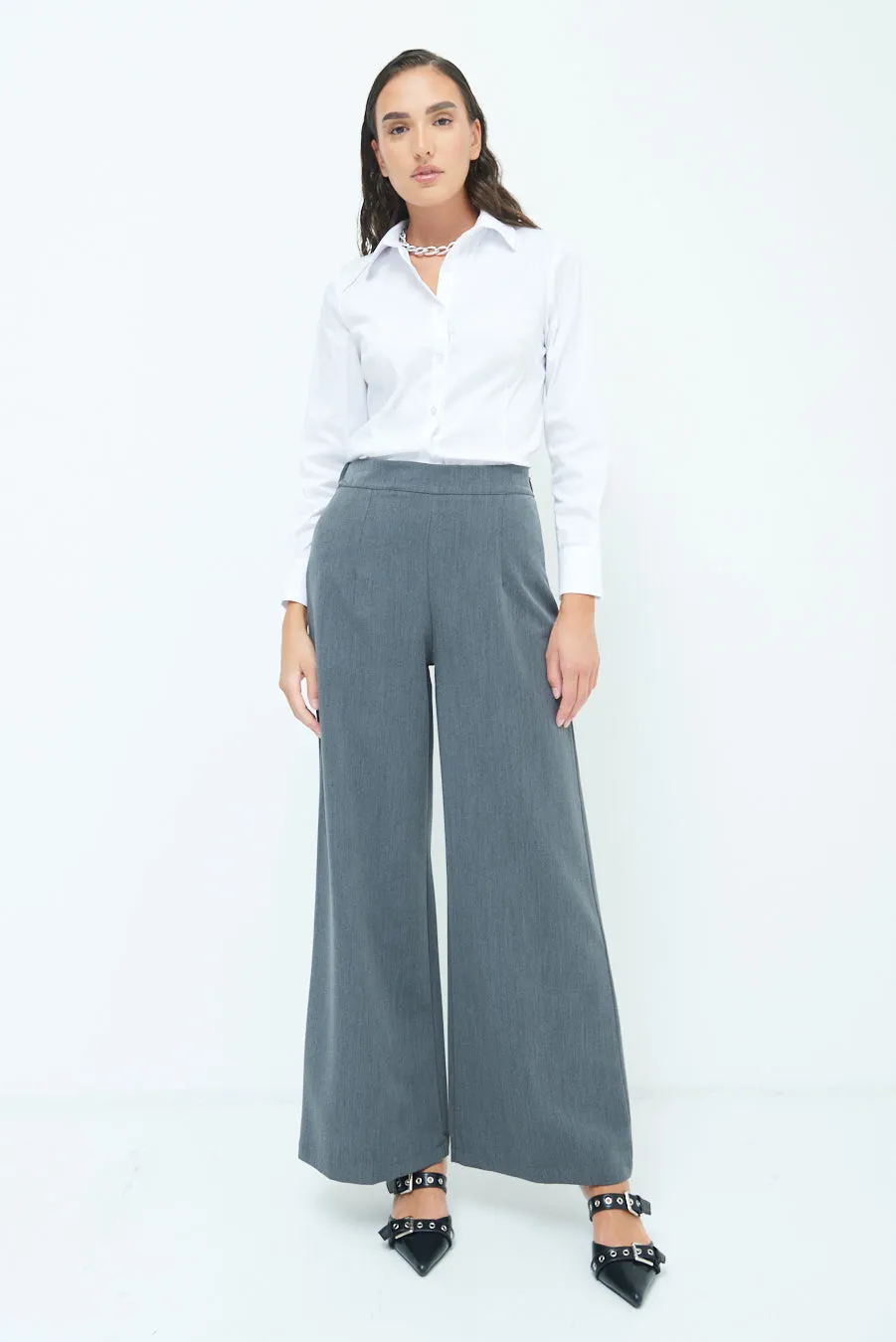 Tailored wide-leg trousers wholesale