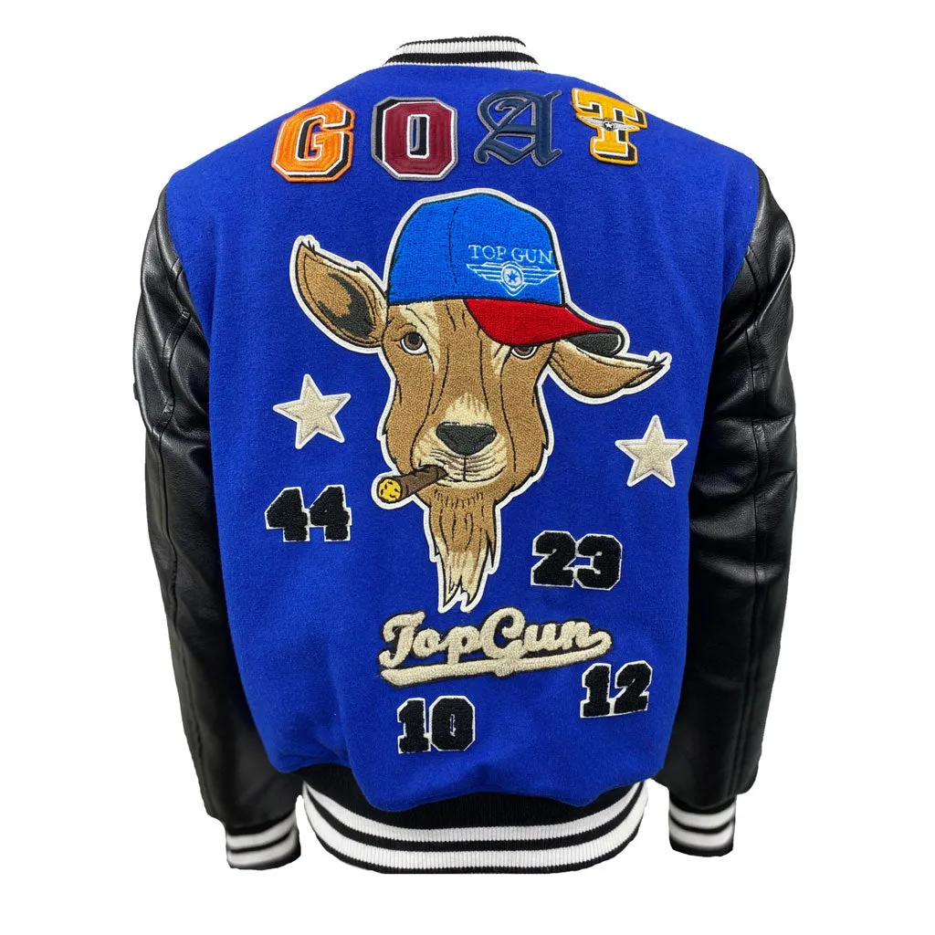 Top Gun GOAT Varsity Jacket Blue