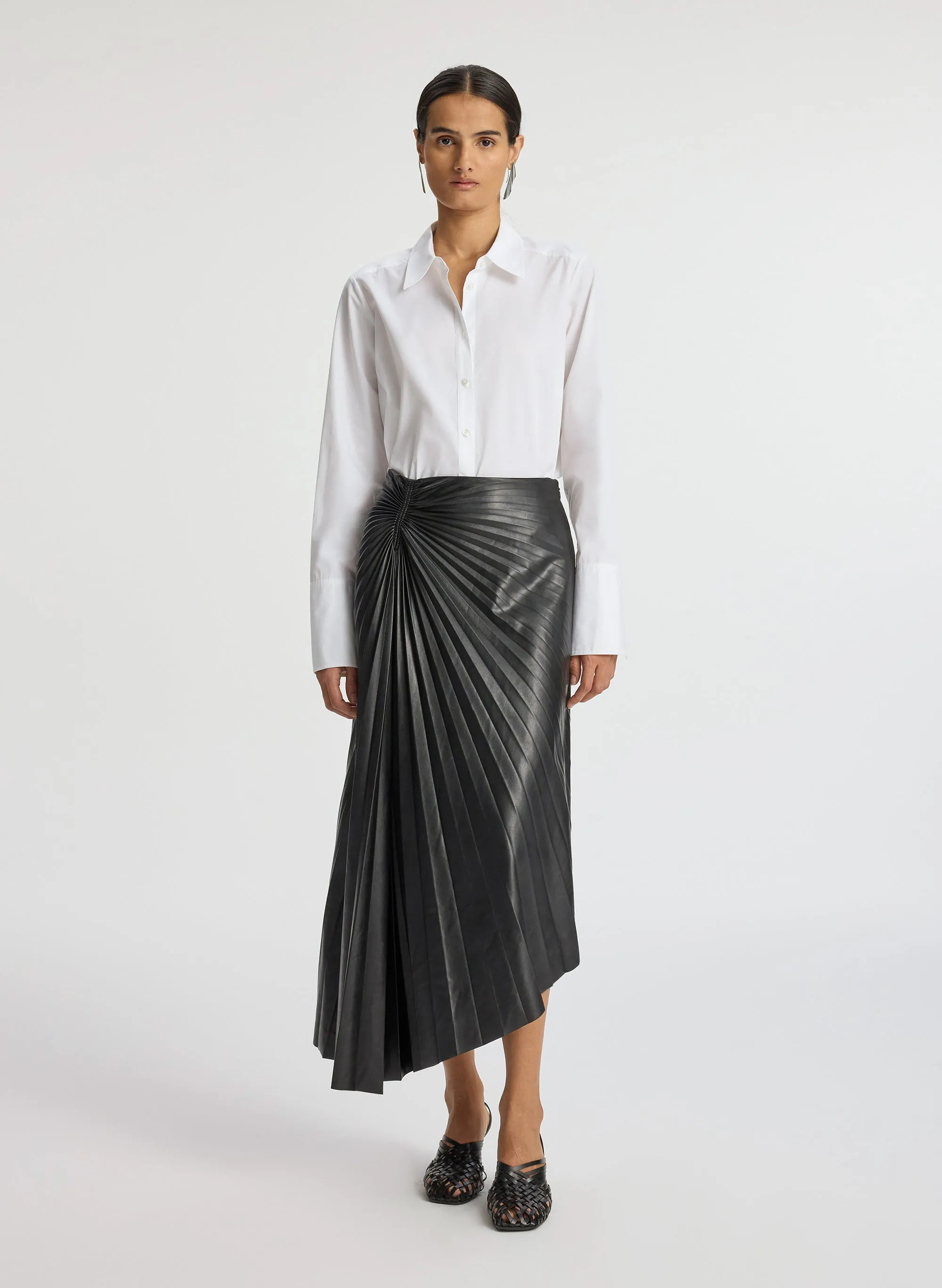 Tracy Smooth Vegan Leather Skirt