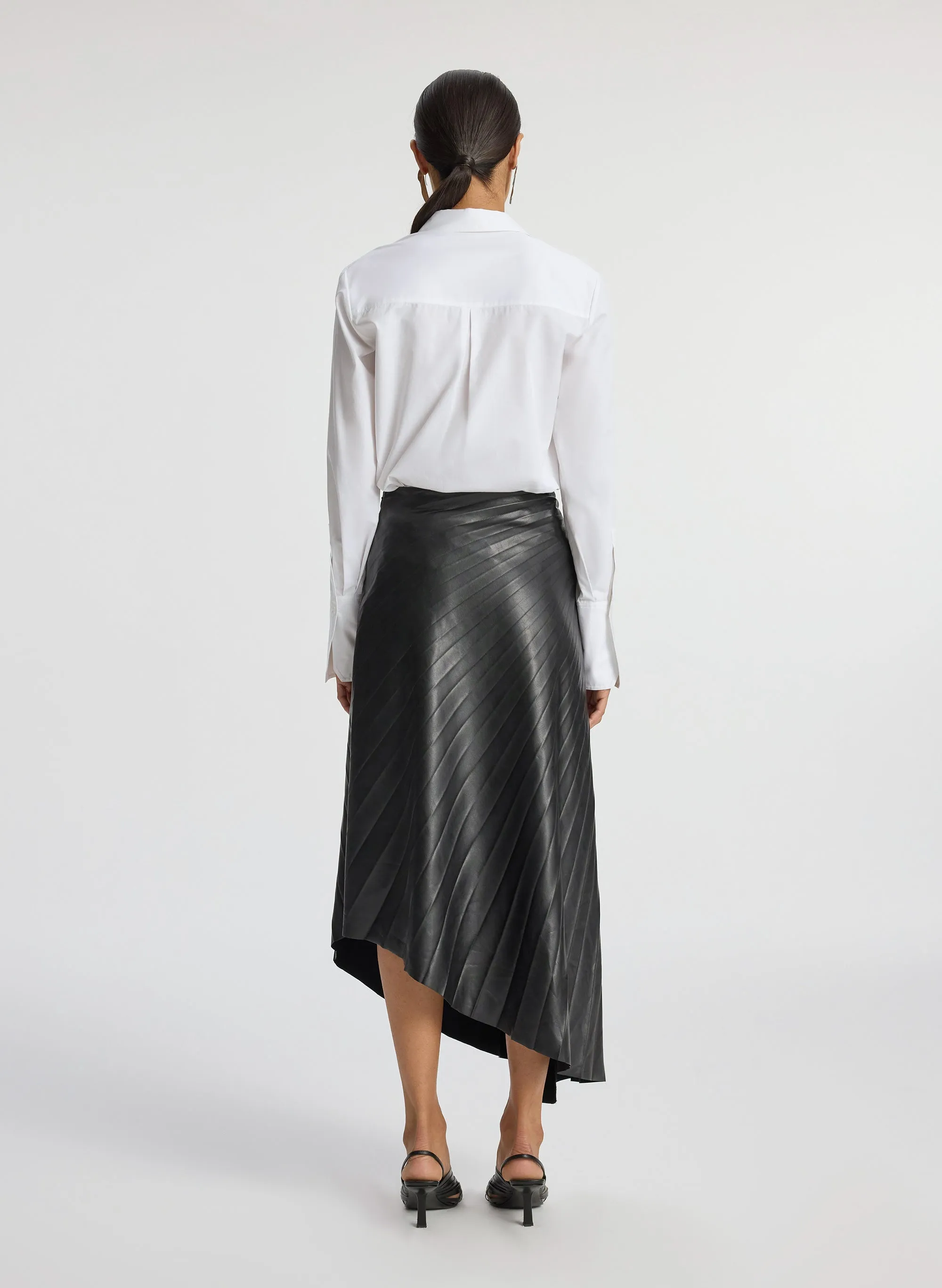 Tracy Smooth Vegan Leather Skirt