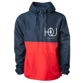 UNISEX - HOU Icon Lightweight Pullover Windbreaker | Navy/Red