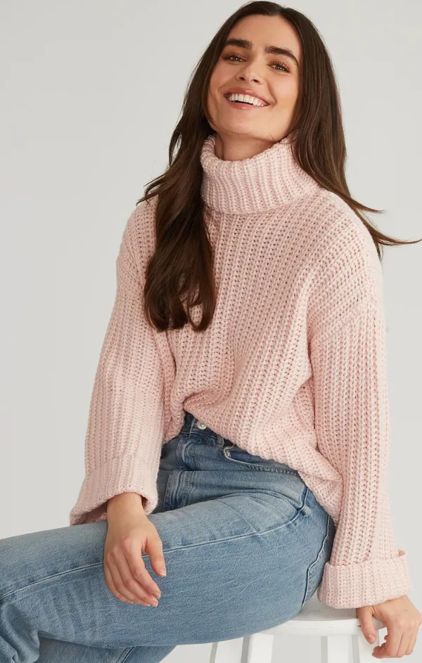 Vida T-Neck Shaker Sweater