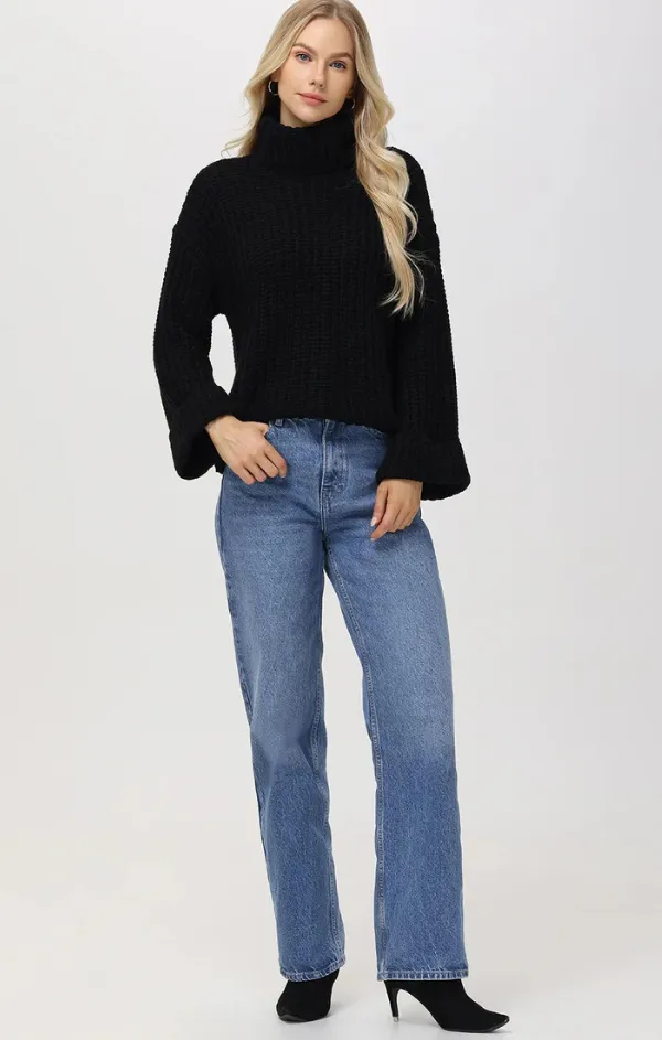 Vida T-Neck Shaker Sweater