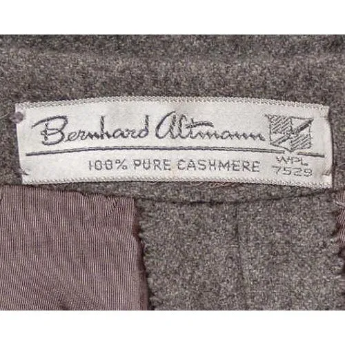 Vintage Pencil Skirt Gray Cashmere 1950s Bernhard Altmann 26 Waist