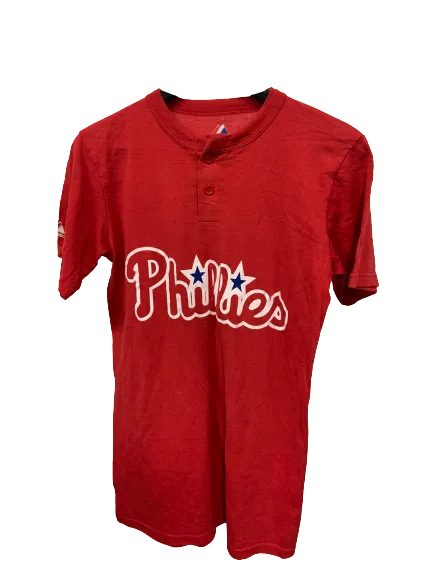 Vintage Red Philadelphia Phillies Kenny Lofton Red T-shirt