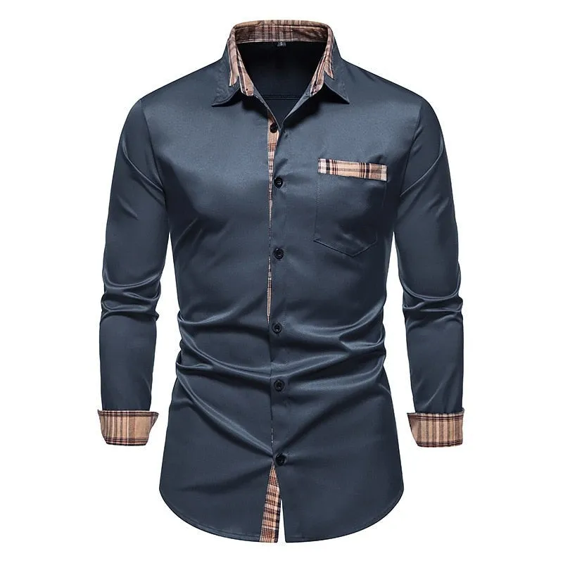 West Louis™ Designer Button Up Business Dress Shirt