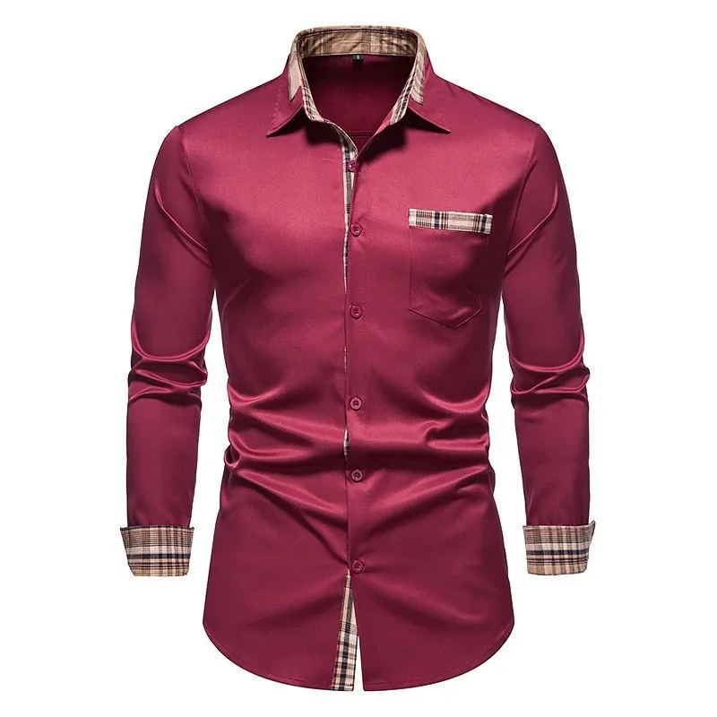 West Louis™ Designer Button Up Business Dress Shirt