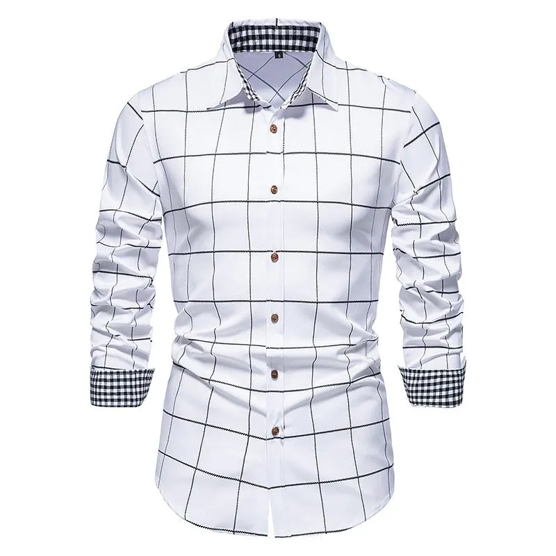 West Louis™ Designer Button Up Business Dress Shirt