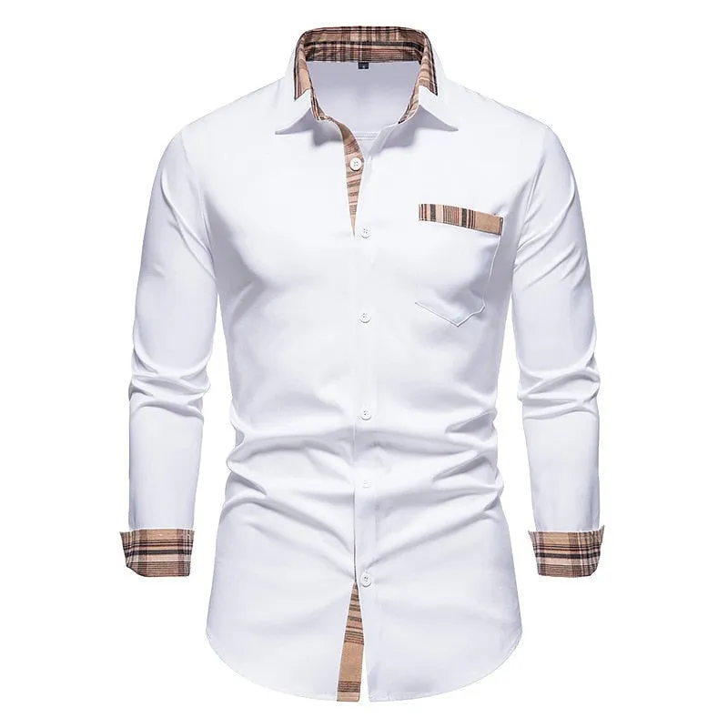 West Louis™ Designer Button Up Business Dress Shirt