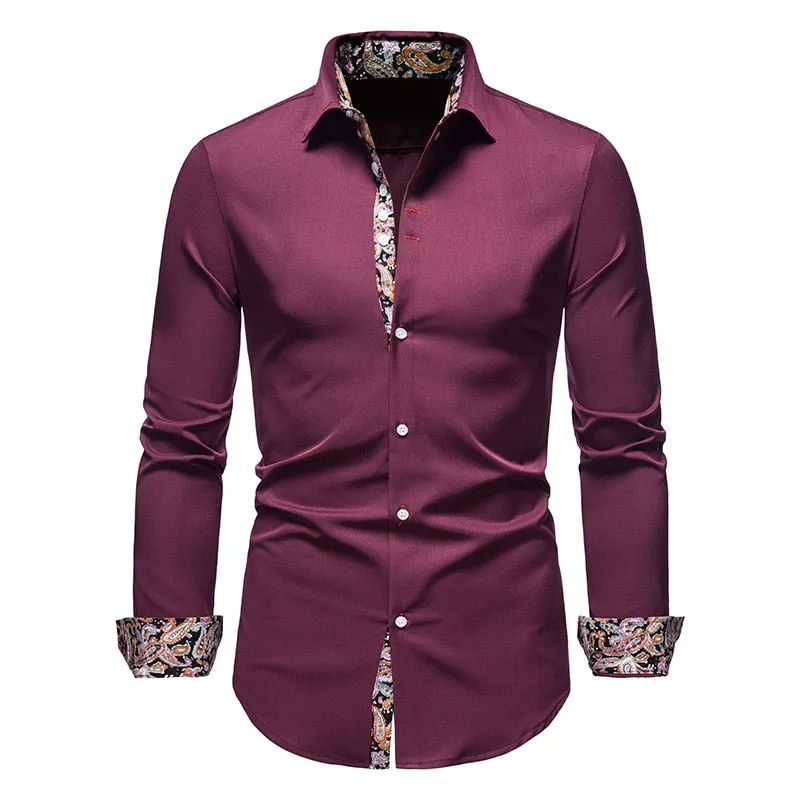 West Louis™ Designer Button Up Business Dress Shirt