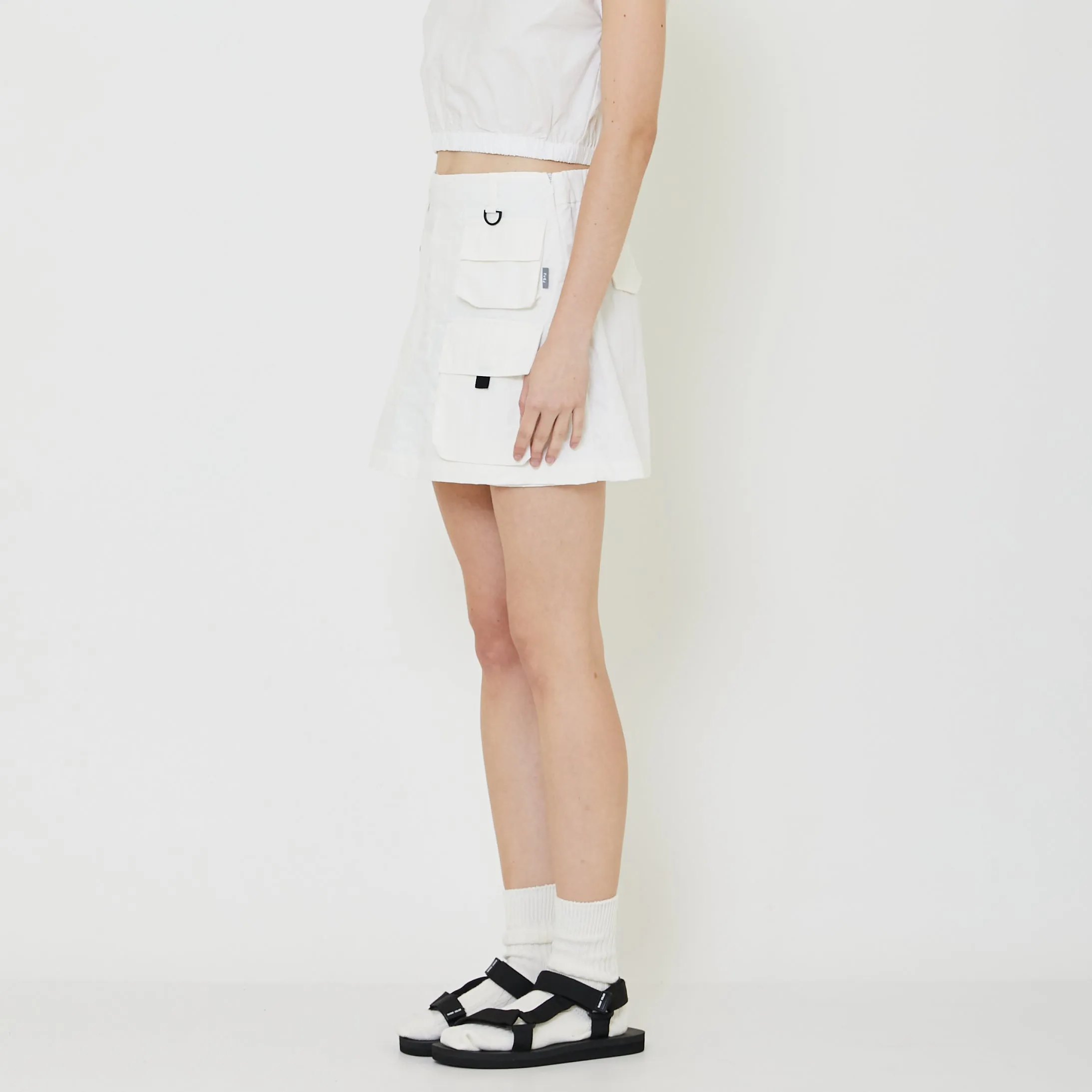 Women Nylon Skort - Off White - SW2401017A