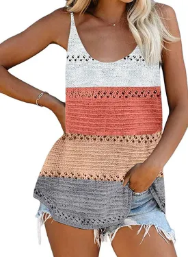 Women's Tank Tops Color Block Tank Tops